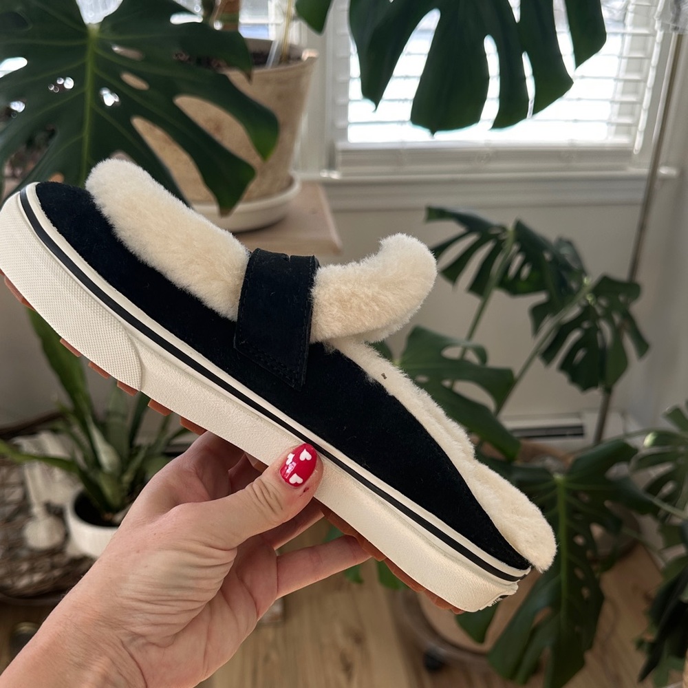 Vans Women's Cozy Black and Cream  Mules Sneakers W10.5 - Picture 7 of 9